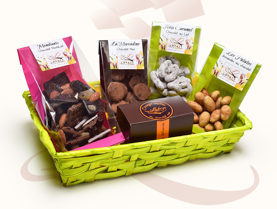 Corbeille (cadeau entreprise) - Chocolaterie des Halles