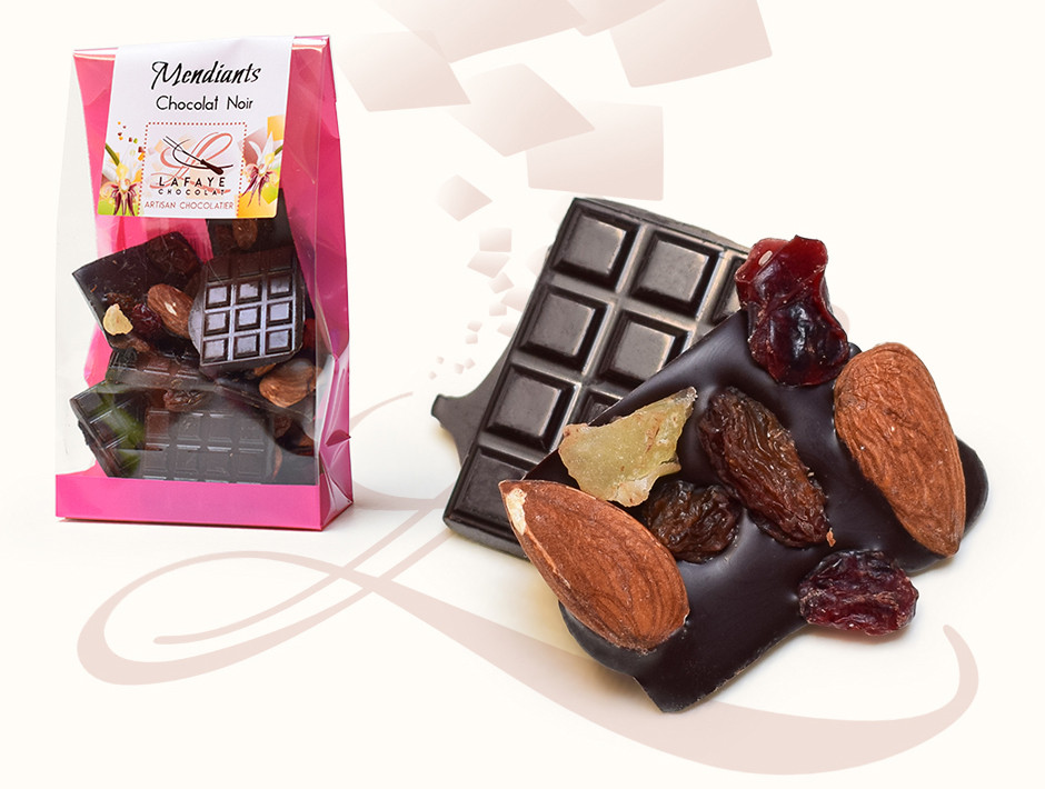 Mendiants chocolat noir - Patisserie Pavone