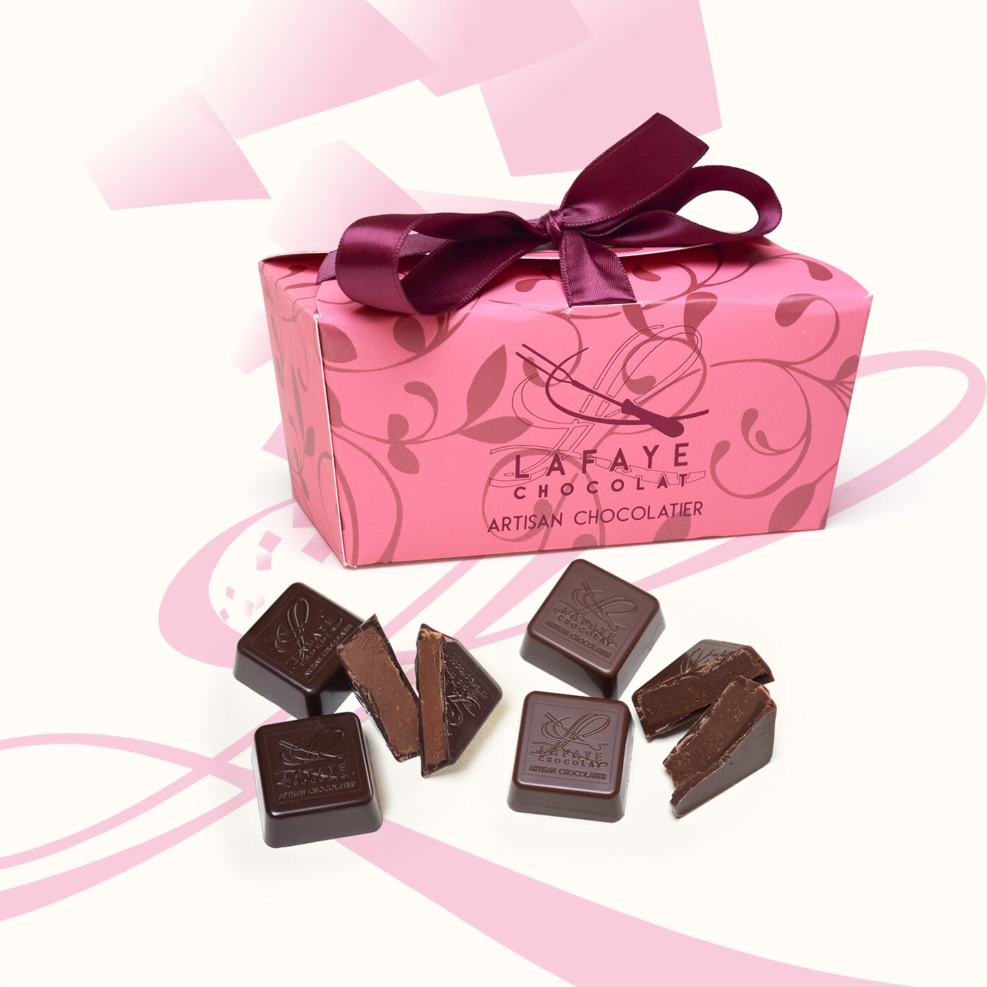 chocolats pralinés noir et lait ballotin