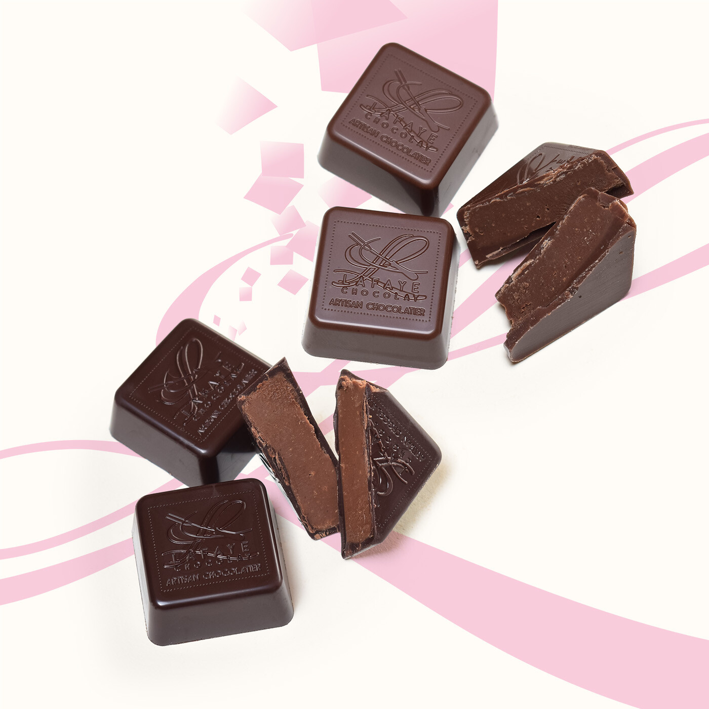 chocolats pralinés noir et lait