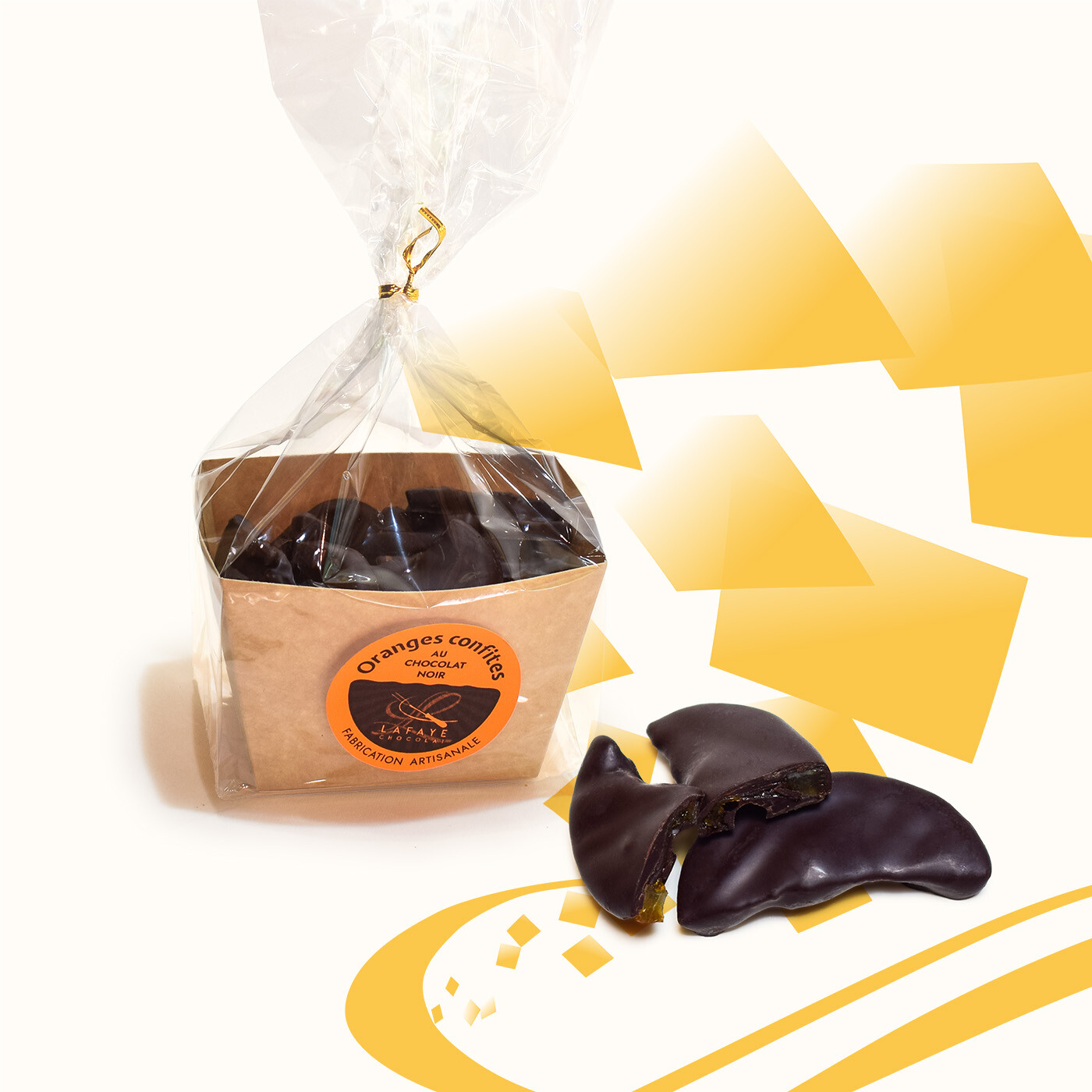 Oranges confites enrobées de chocolat noir