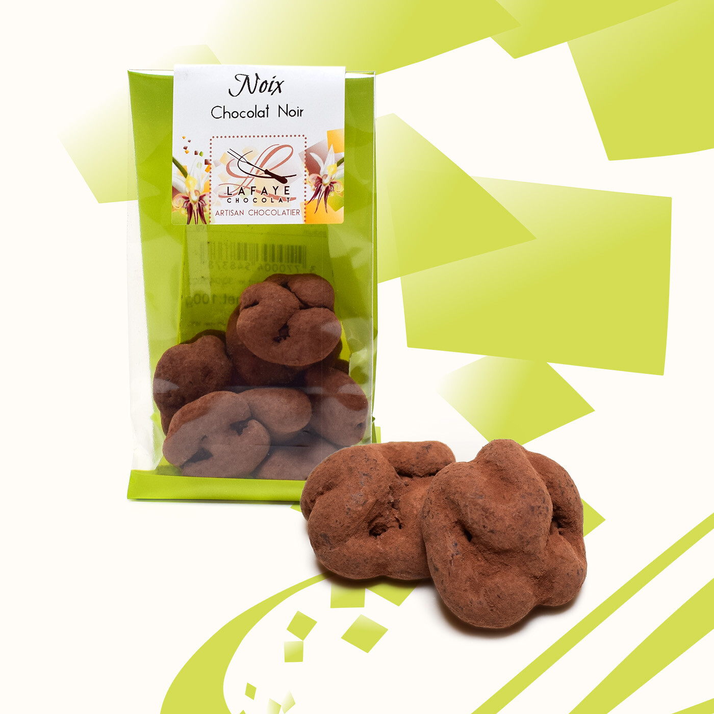 Noix enrobées de chocolat noir