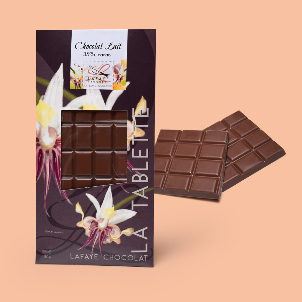 tablette chocolat au lait 35% cacao