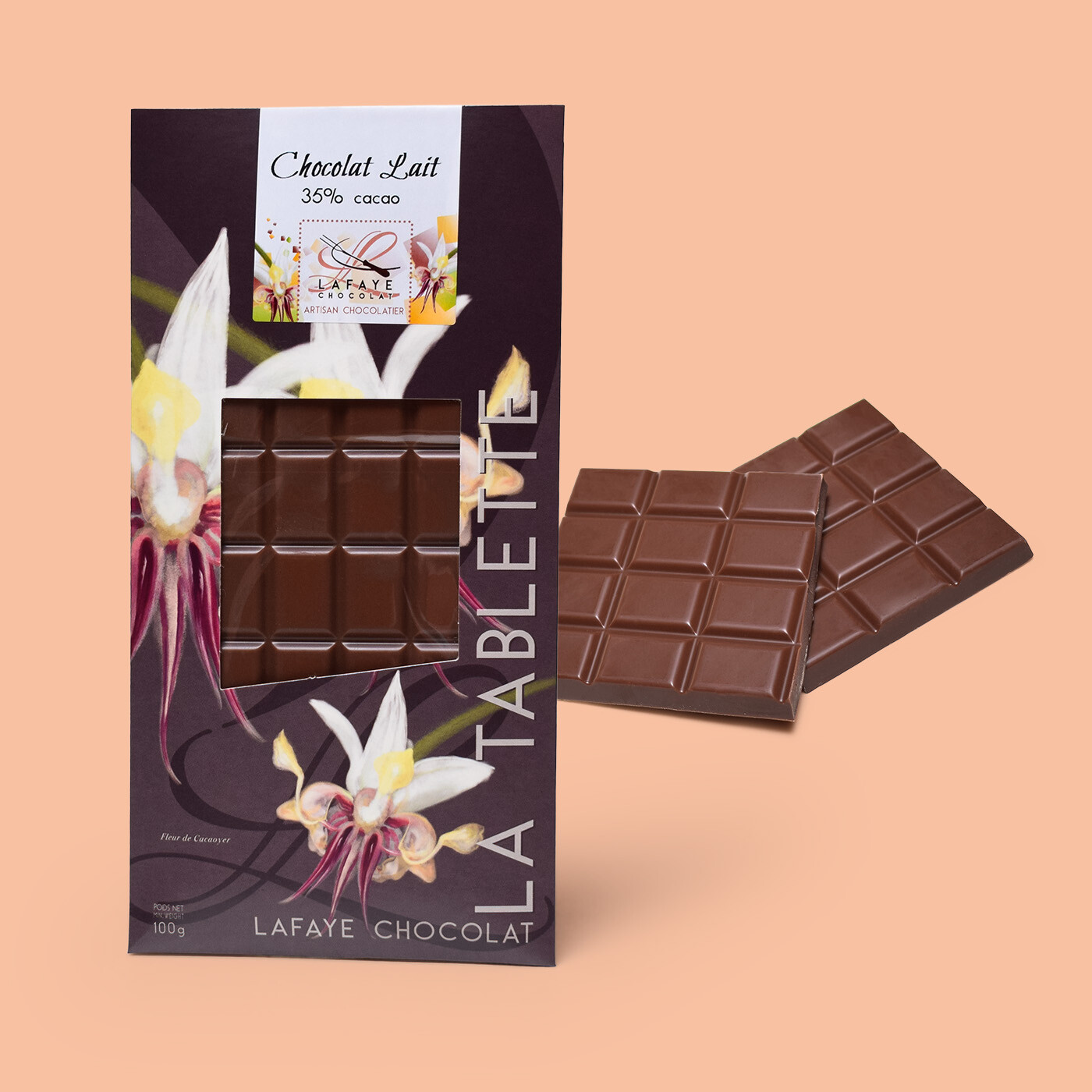 tablette chocolat au lait 35% cacao