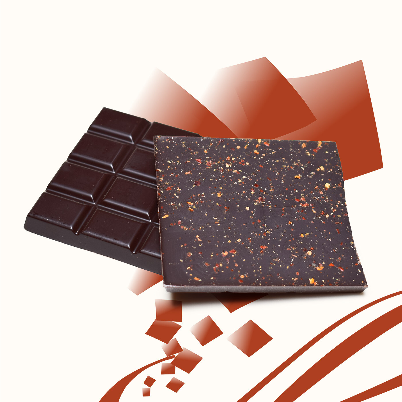 tablette de chocolat noir au piment d'Espelette