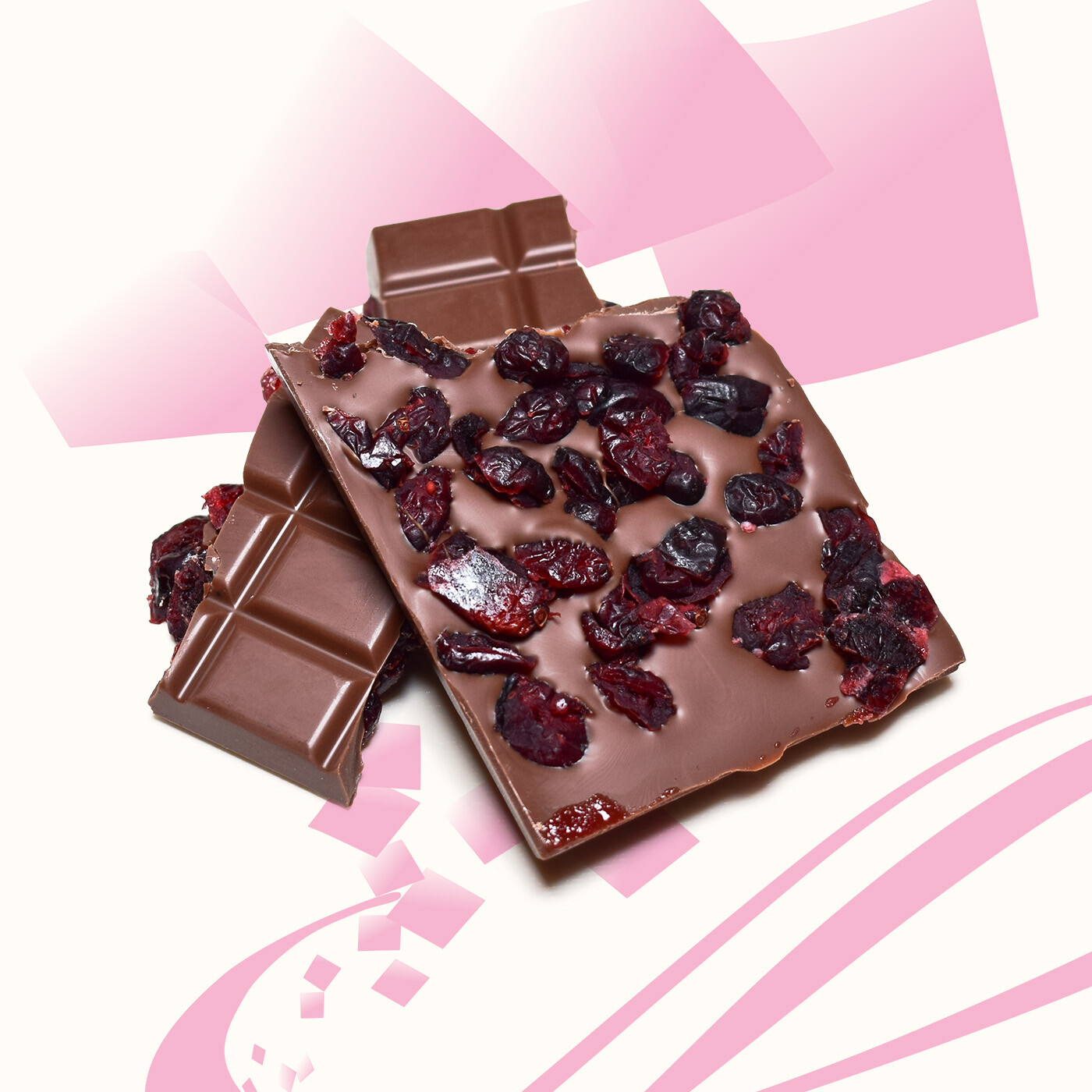 Tablette chocolat au lait cranberries