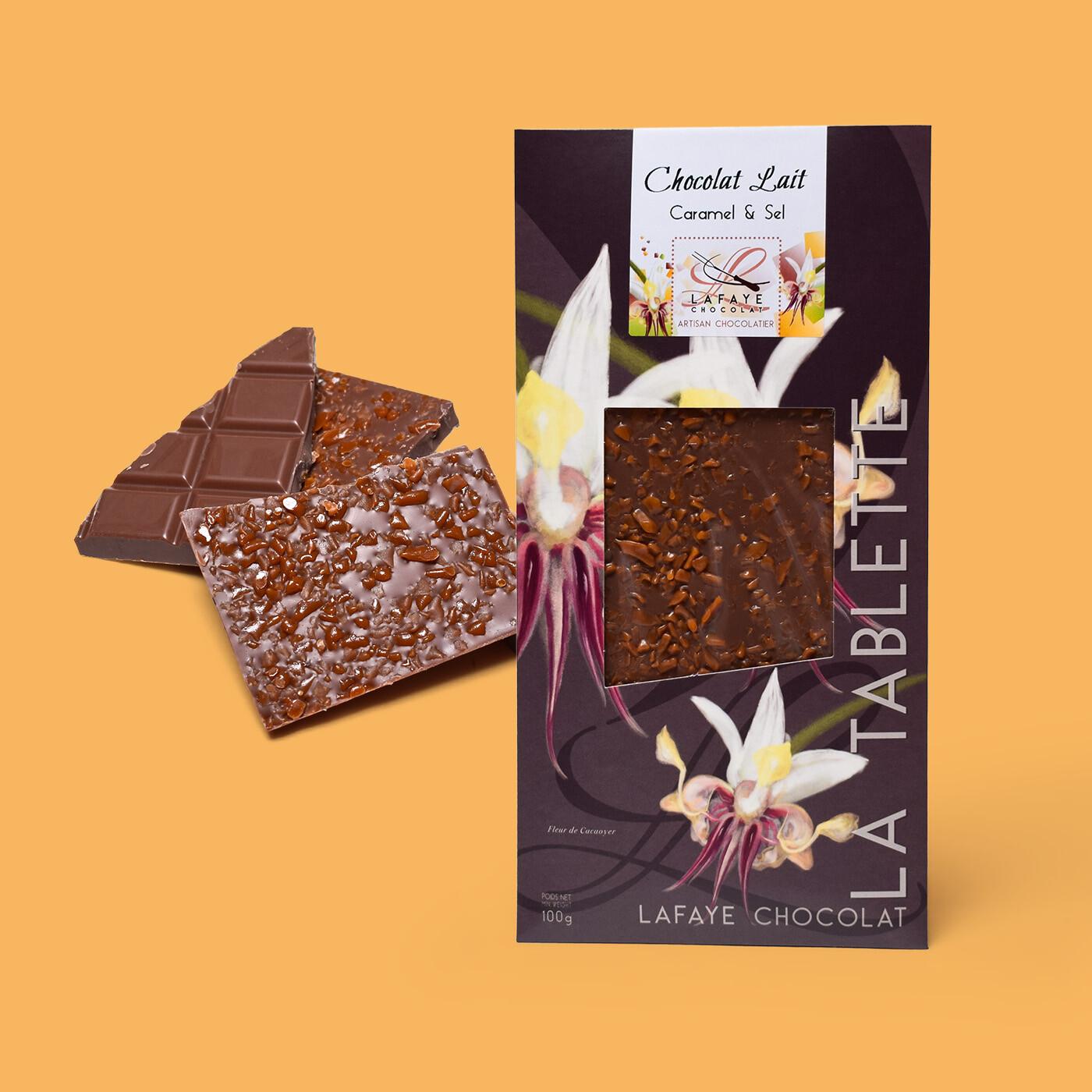 Tablette chocolat au lait caramel et sel