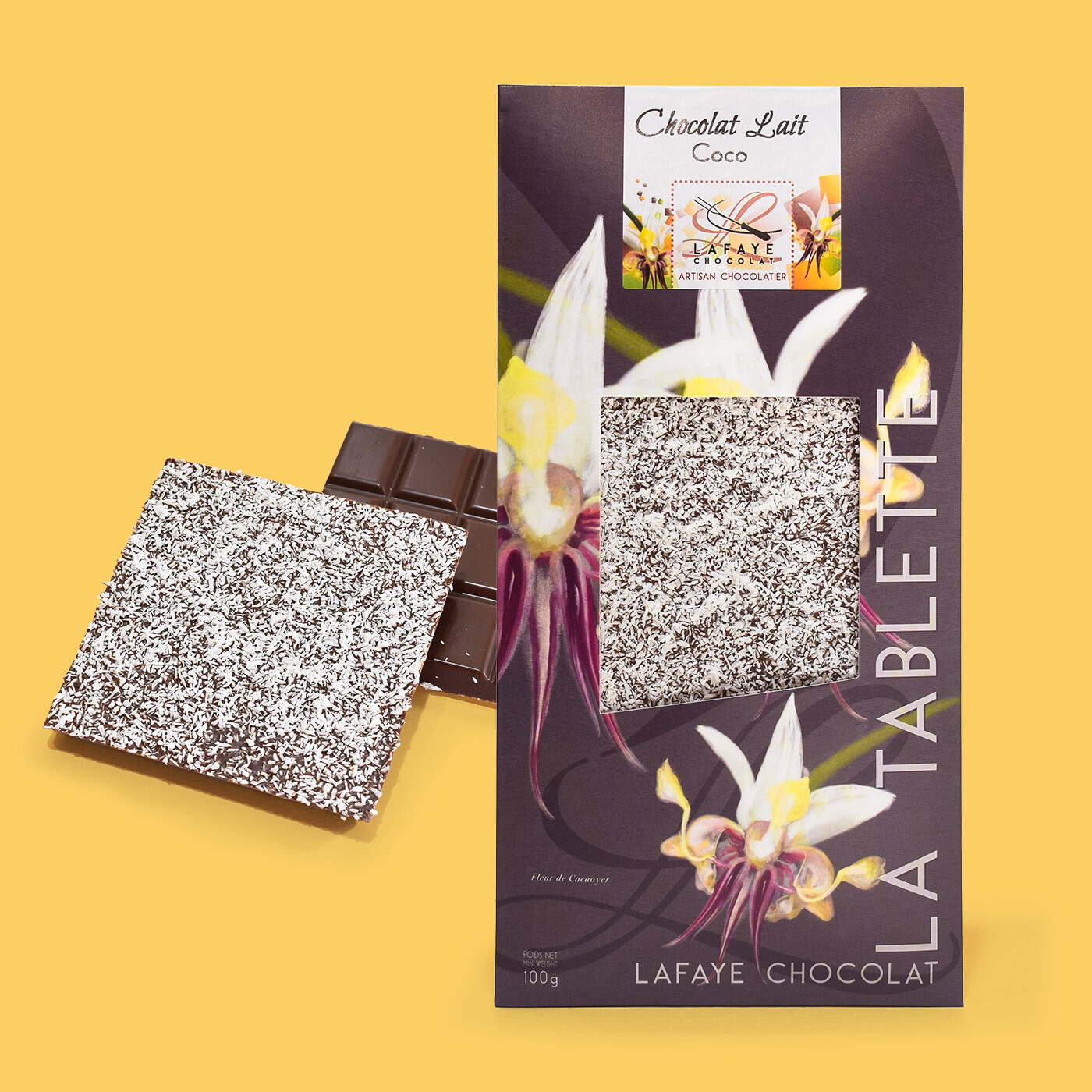 tablette chocolat au lait et noix de coco