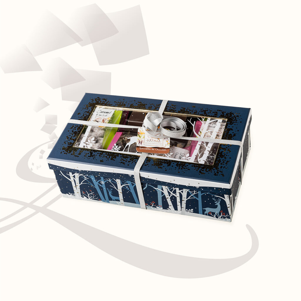 coffret gourmand de 600g de chocolats et spécialités LAFAYE chocolat
