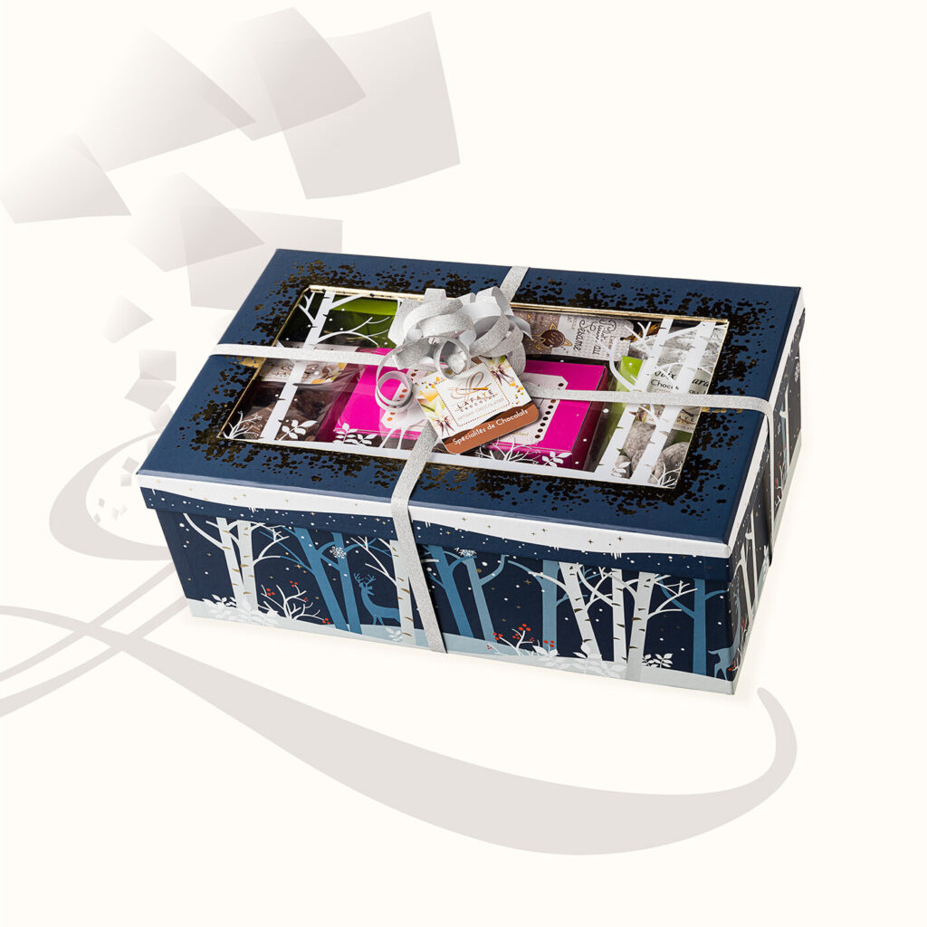 coffret gourmand de 950g de chocolats et spécialités LAFAYE chocolat