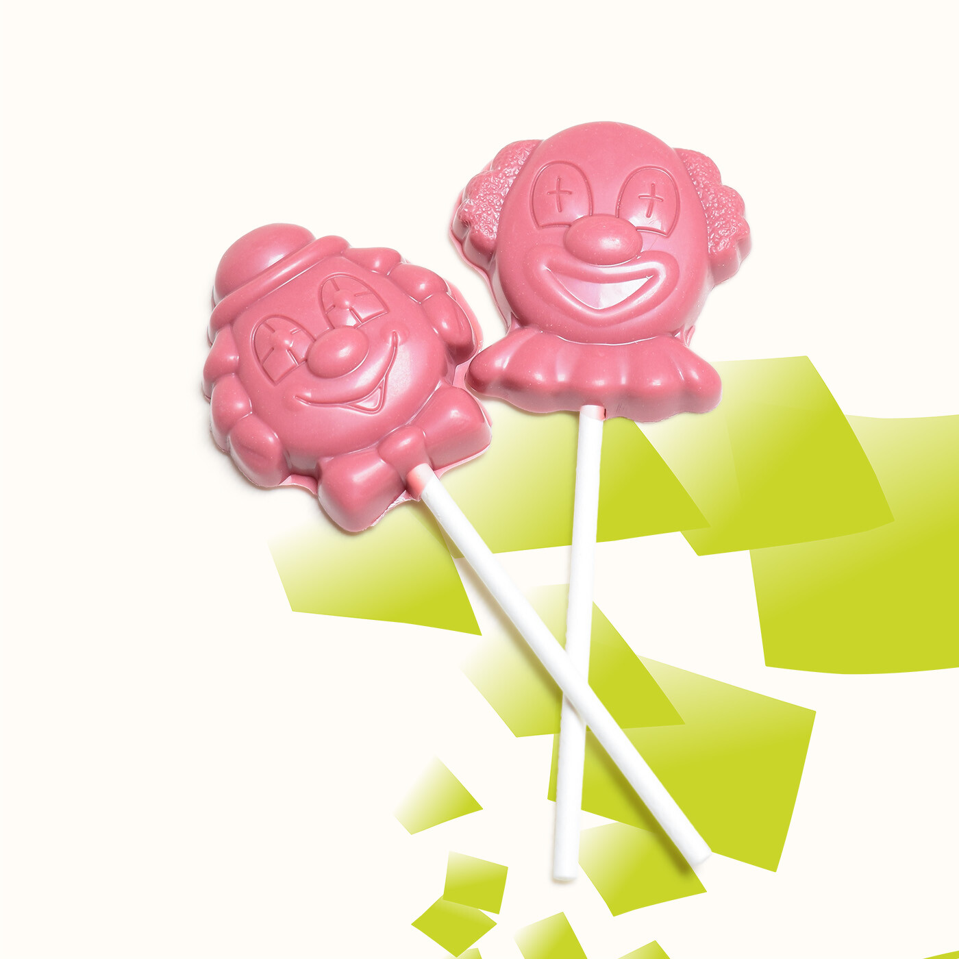 Sucettes au chocolat Ruby en forme de clown