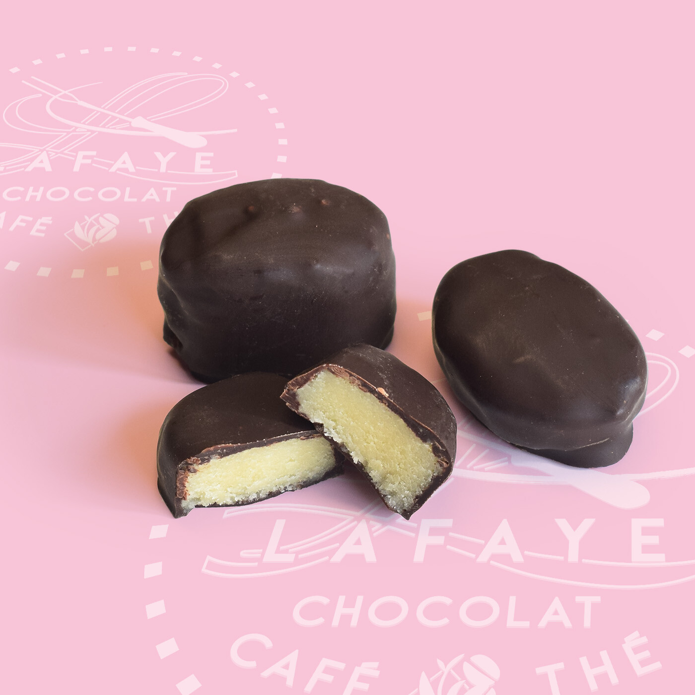 Pâte d'amande chocolat noir