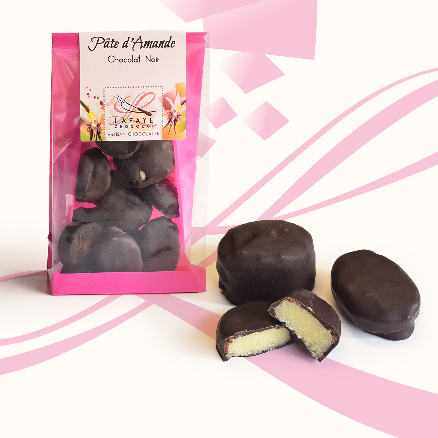 Pâte d'amande chocolat noir – Image 2