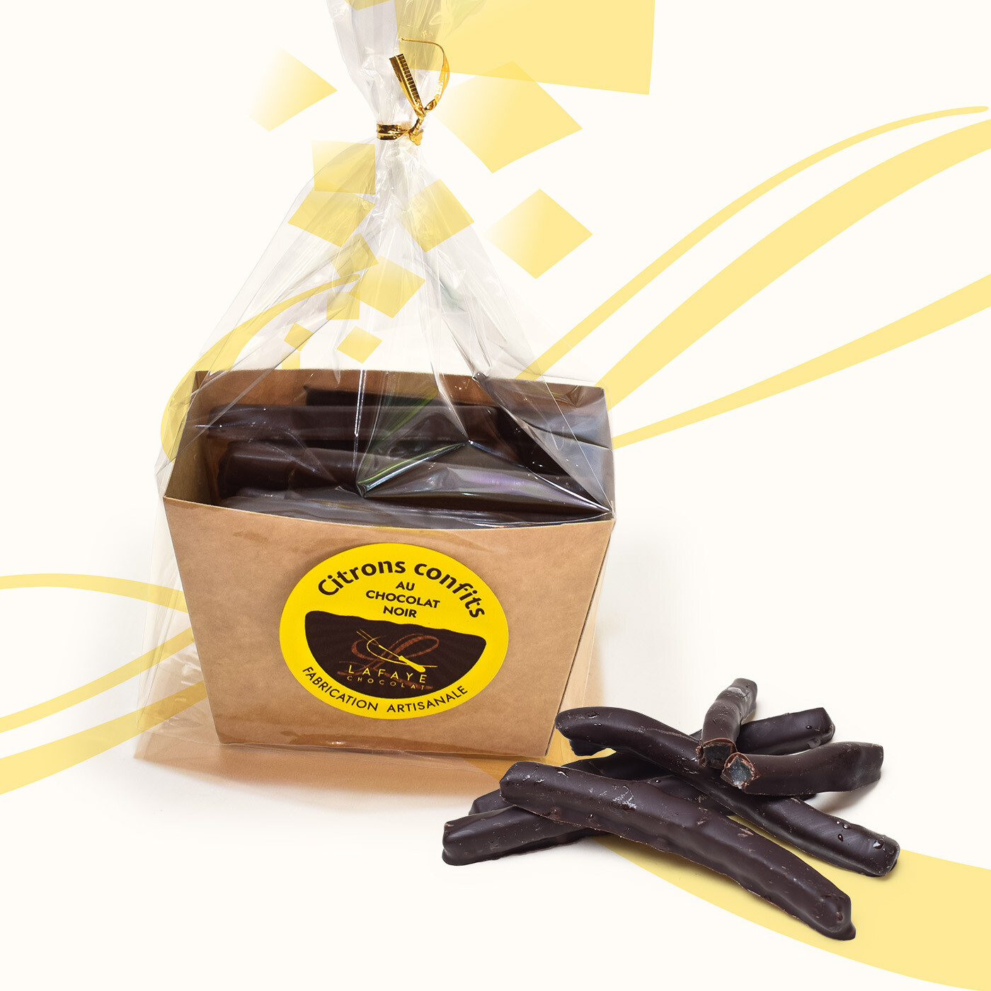 Citronnettes confites enrobées chocolat noir