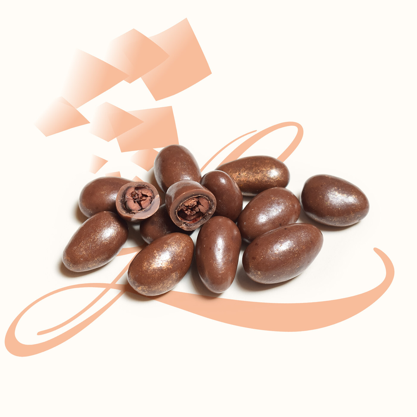 Fèves de cacao chocolat au lait