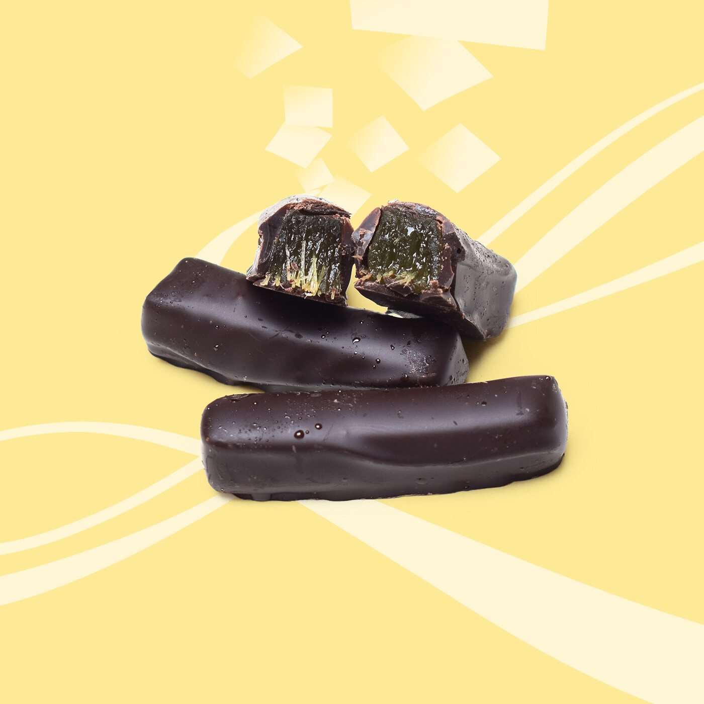 Gingembre confit enrobé chocolat noir