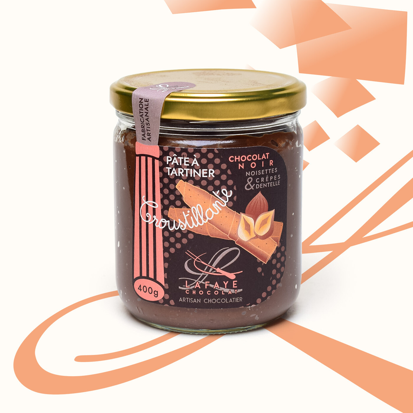 Pâte à tartiner croustillante chocolat noir