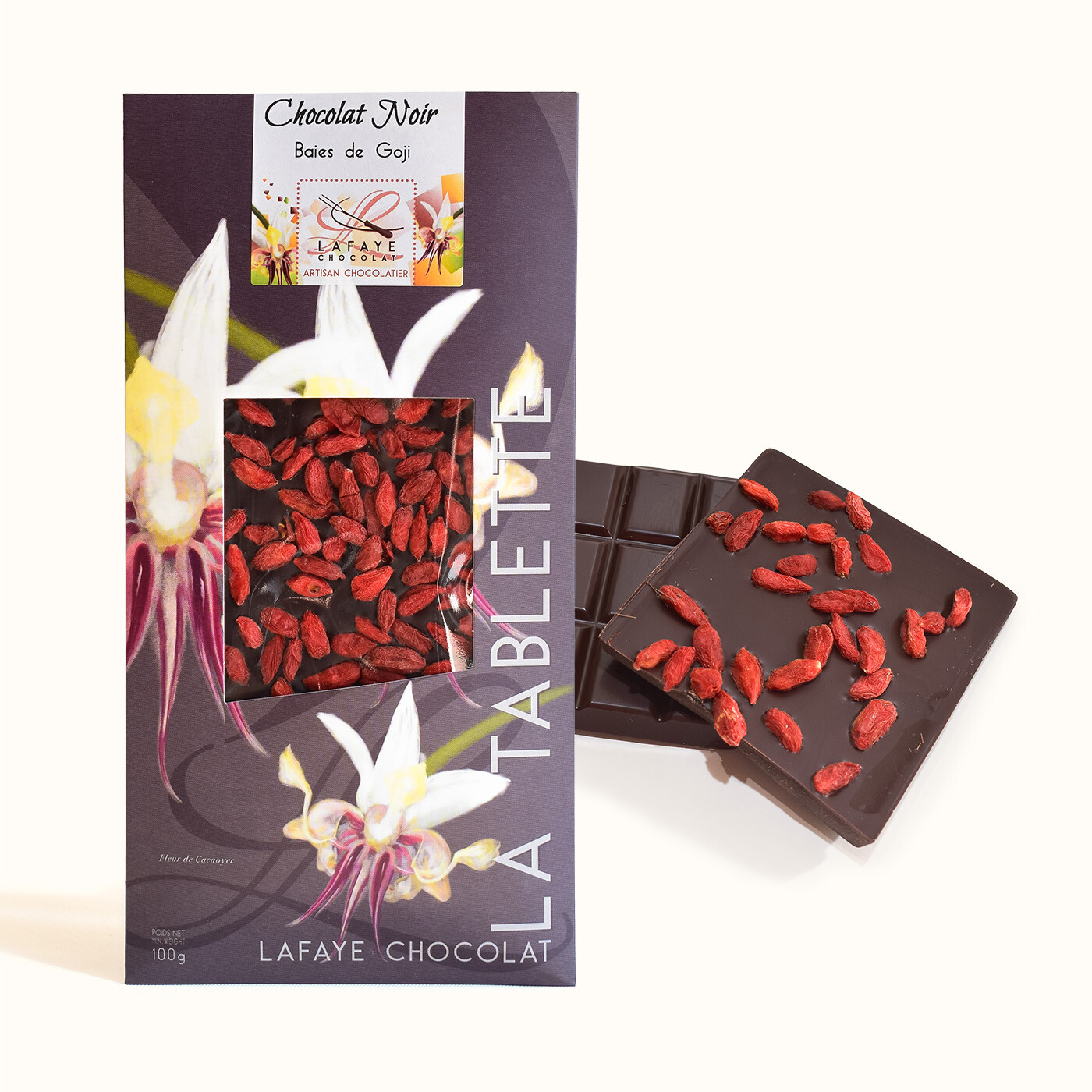 tablette chocolat noir et baies de Goji