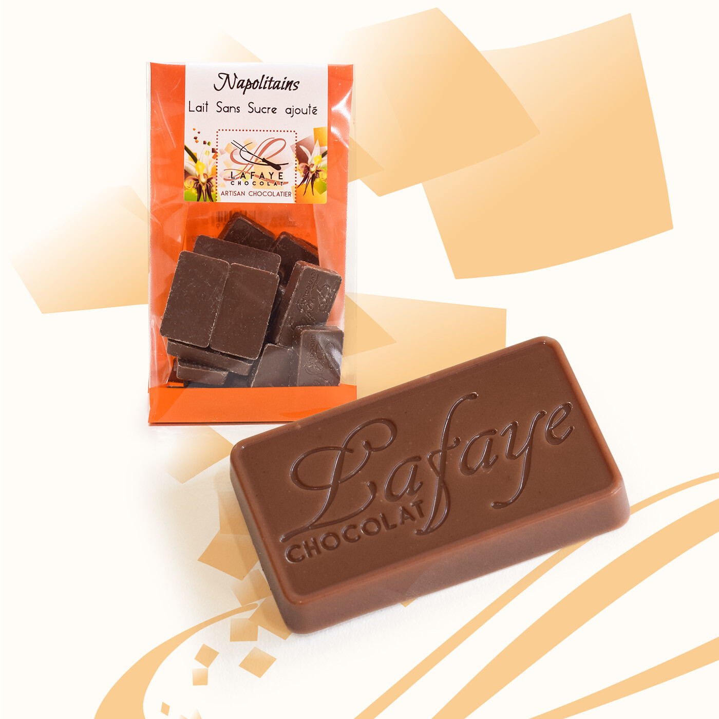 Napolitains chocolat lait sans sucre