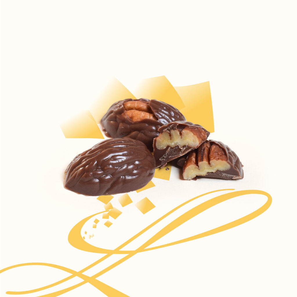 noix de Pécan enrobées de chocolat au lait