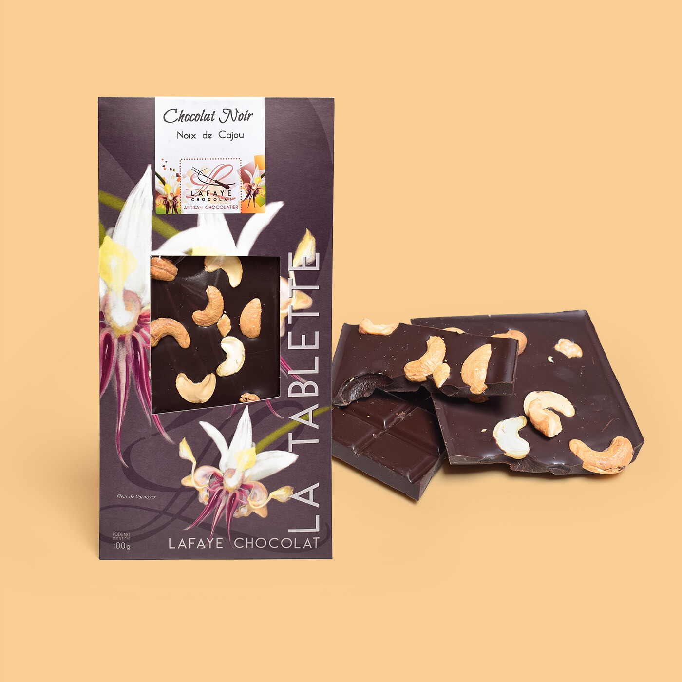 tablette chocolat noir noix de cajou