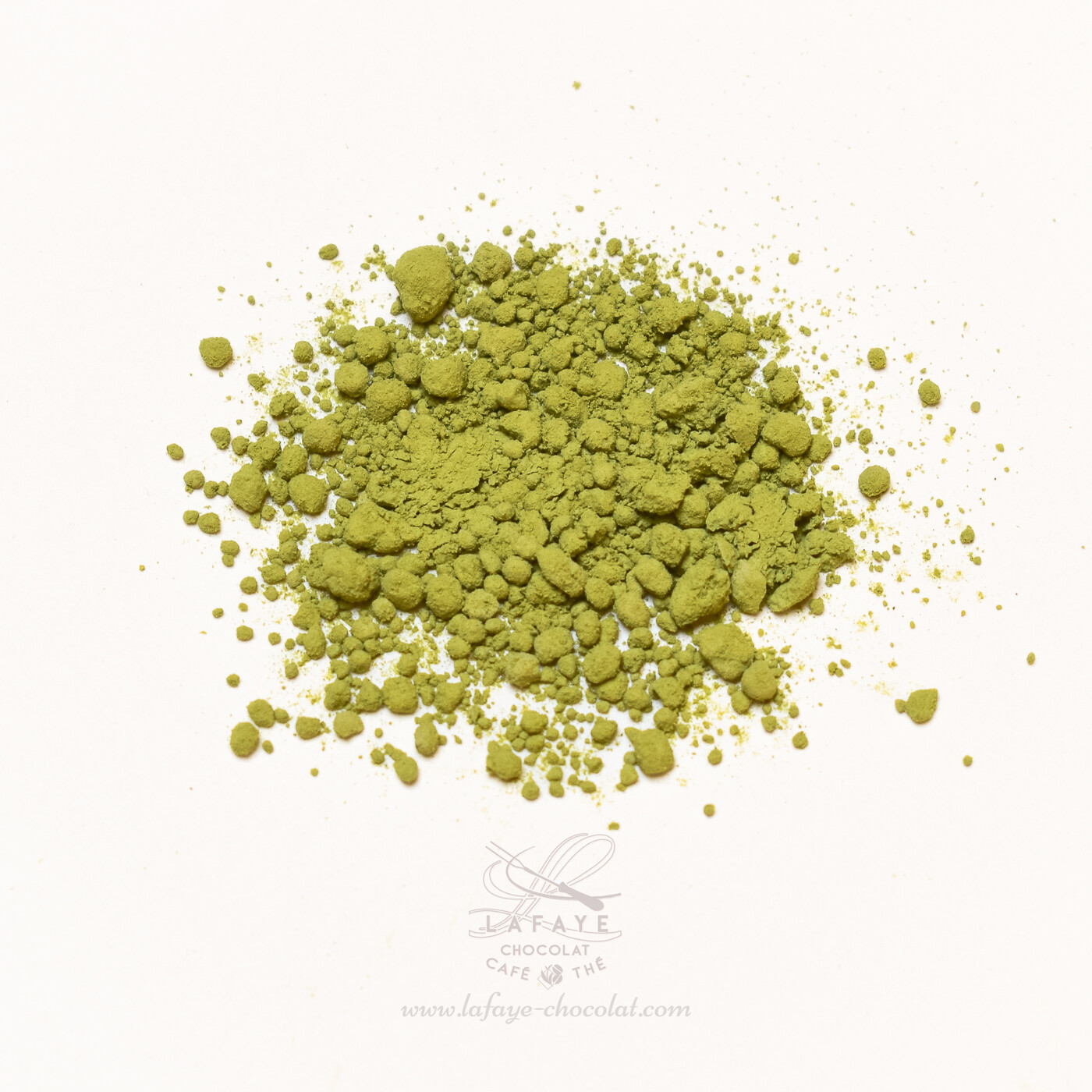 Thé matcha cérémoniel du Japon "Hisui" vendu par Lafaye chocolat.