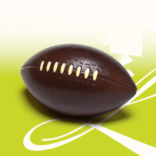 Ballon de rugby en chocolat