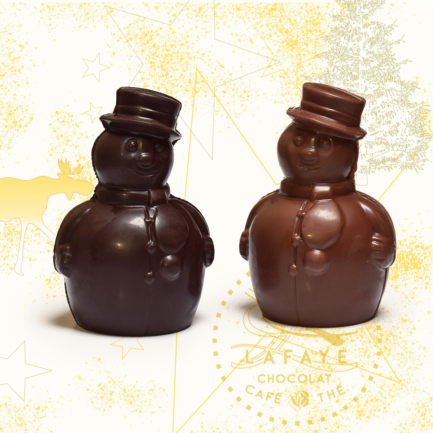 Bonhomme de neige en chocolat
