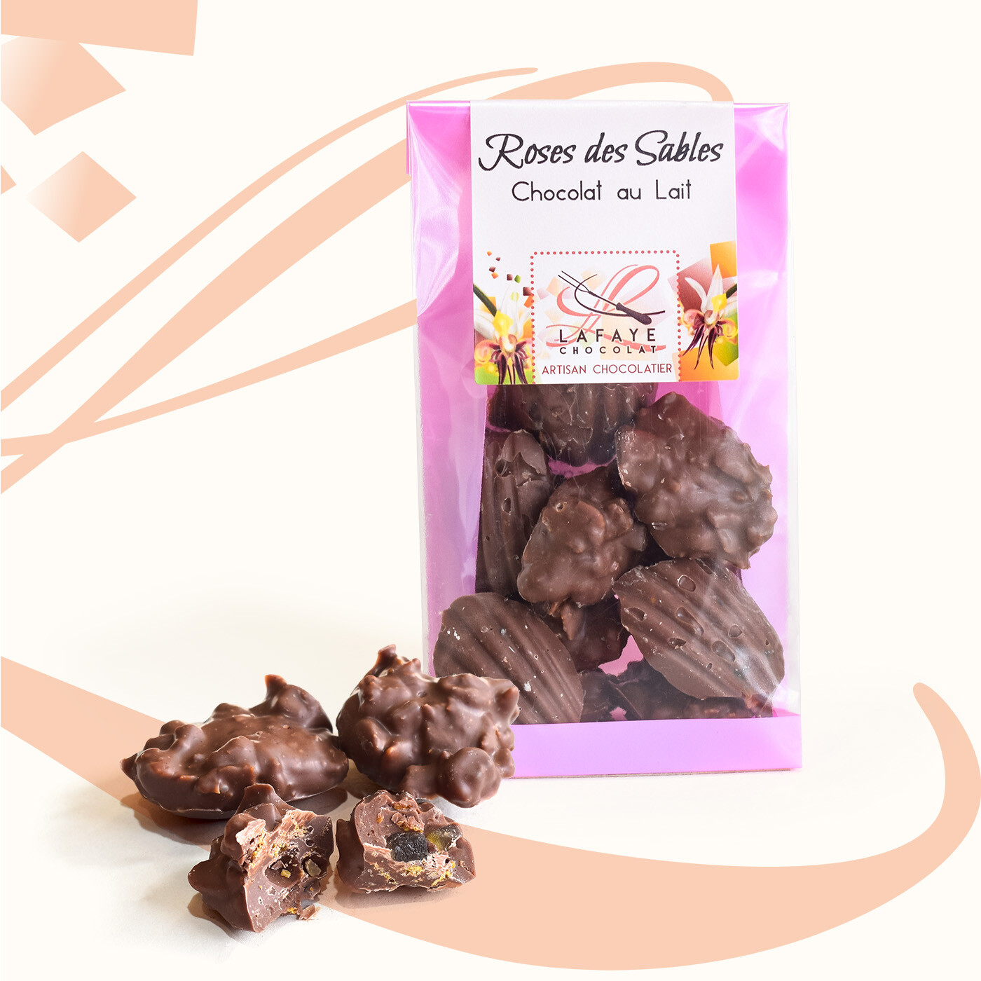 Roses des sables, bouchées au chocolat au lait de la chocolaterie Lafaye à Périgueux.