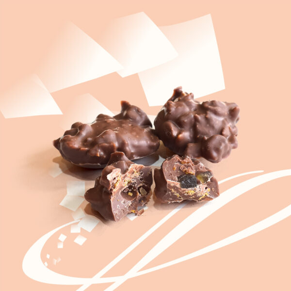 Roses des sables, bouchées au chocolat au lait de la chocolaterie Lafaye à Périgueux.