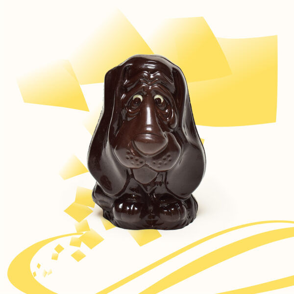 Chien en chocolat