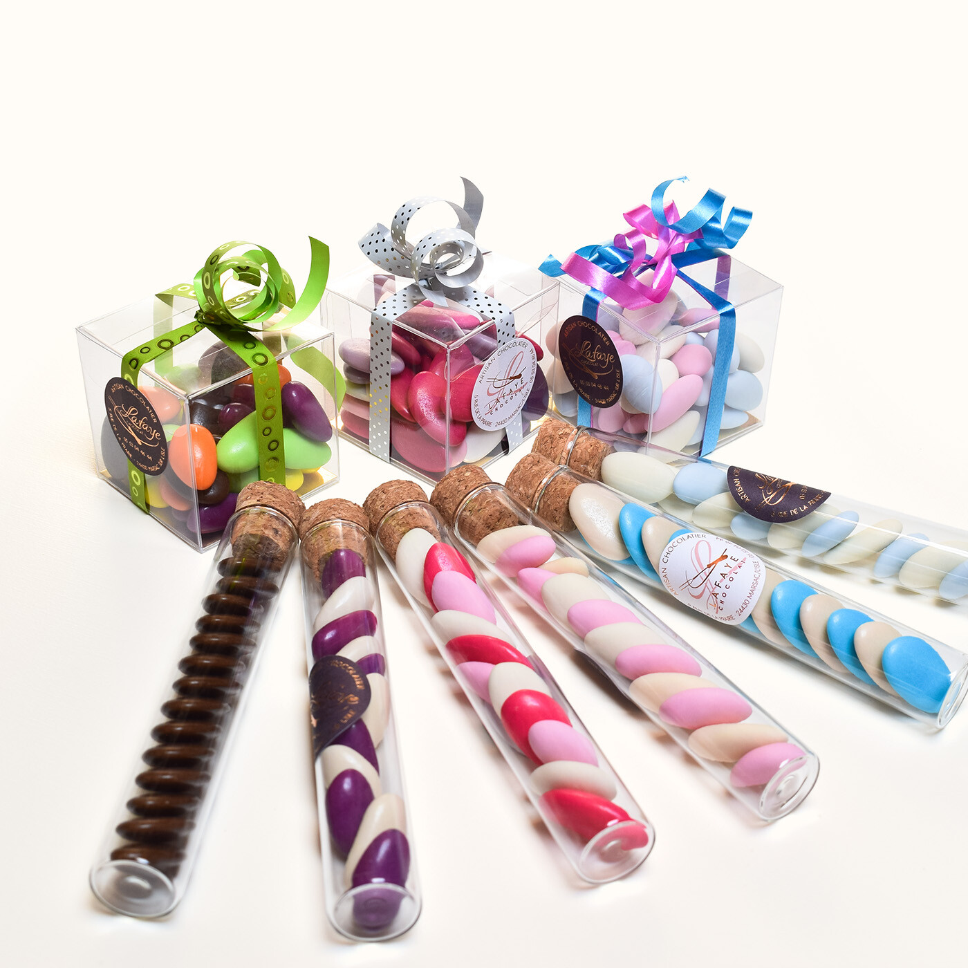 Dragées multicolores