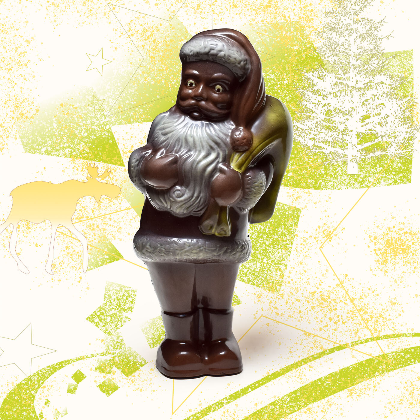 Grand Père Noël en chocolat