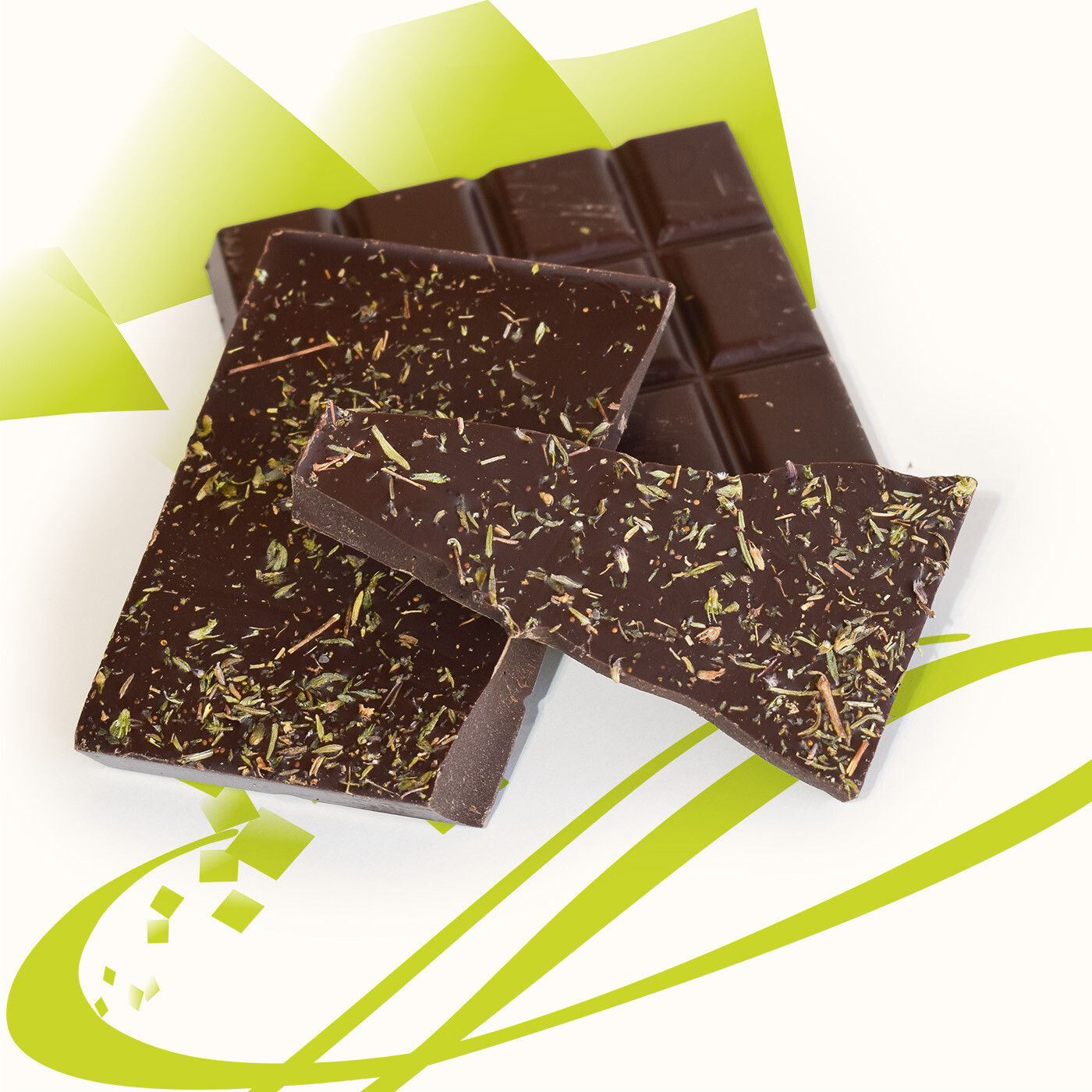 Tablette chocolat noir thym olive – Image 2