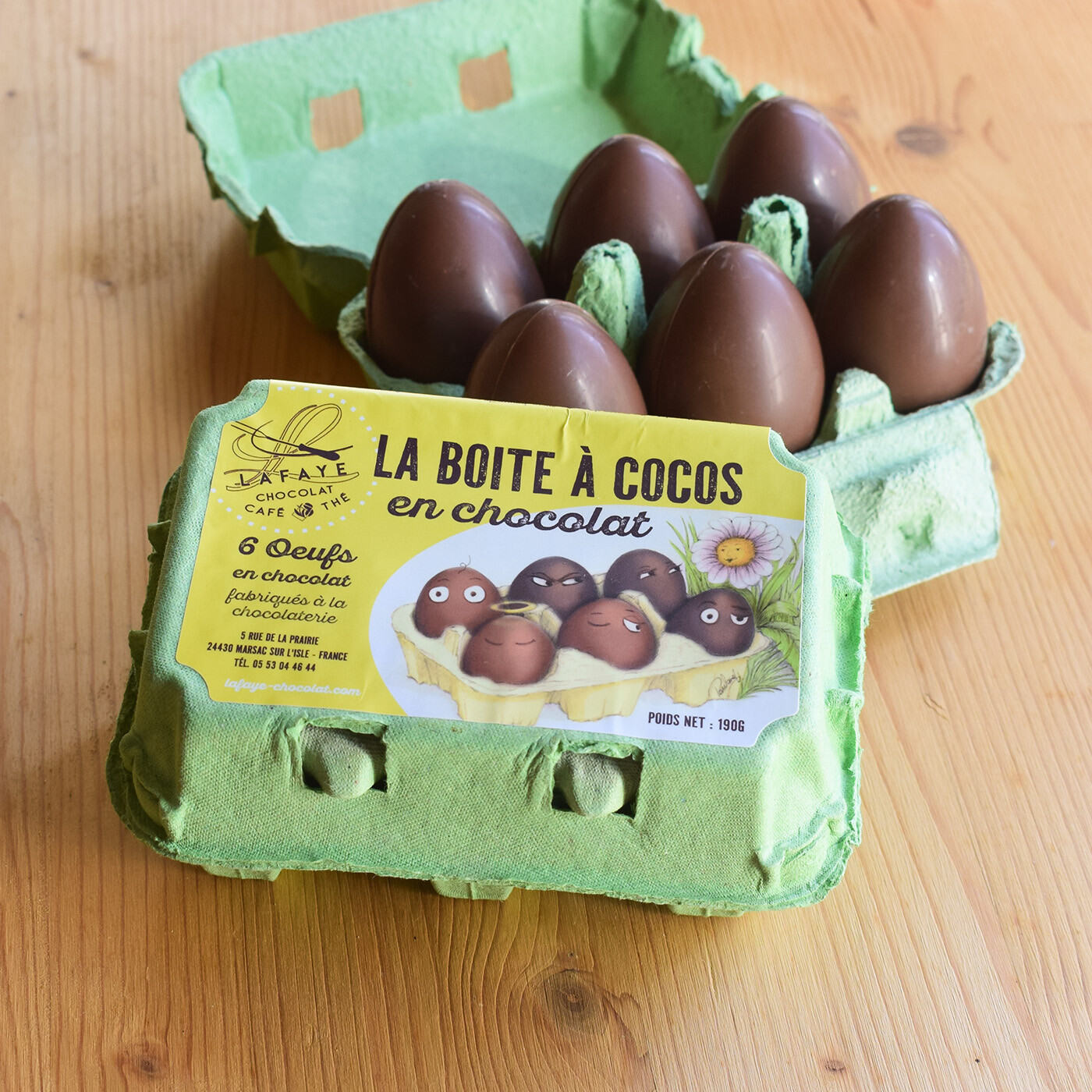 La boîte à cocos en chocolat au lait