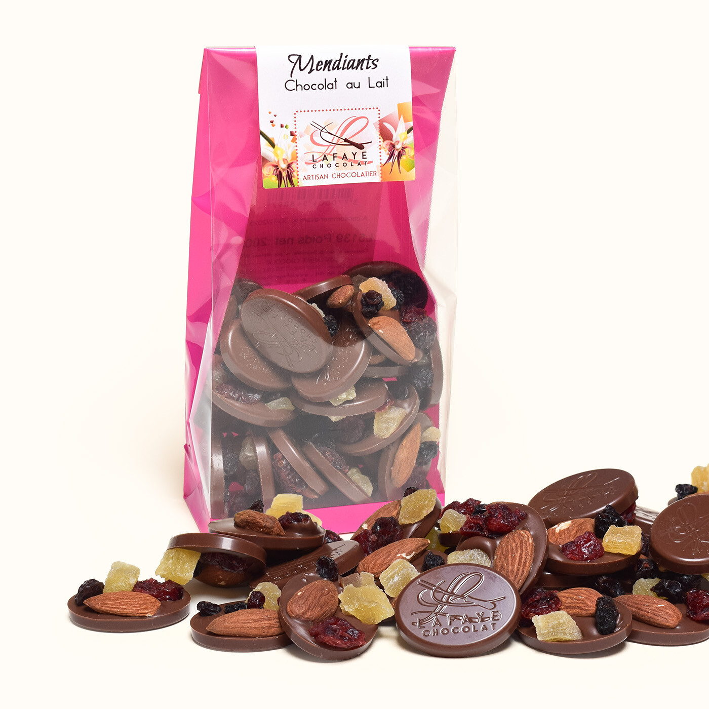 Mendiants chocolat au lait