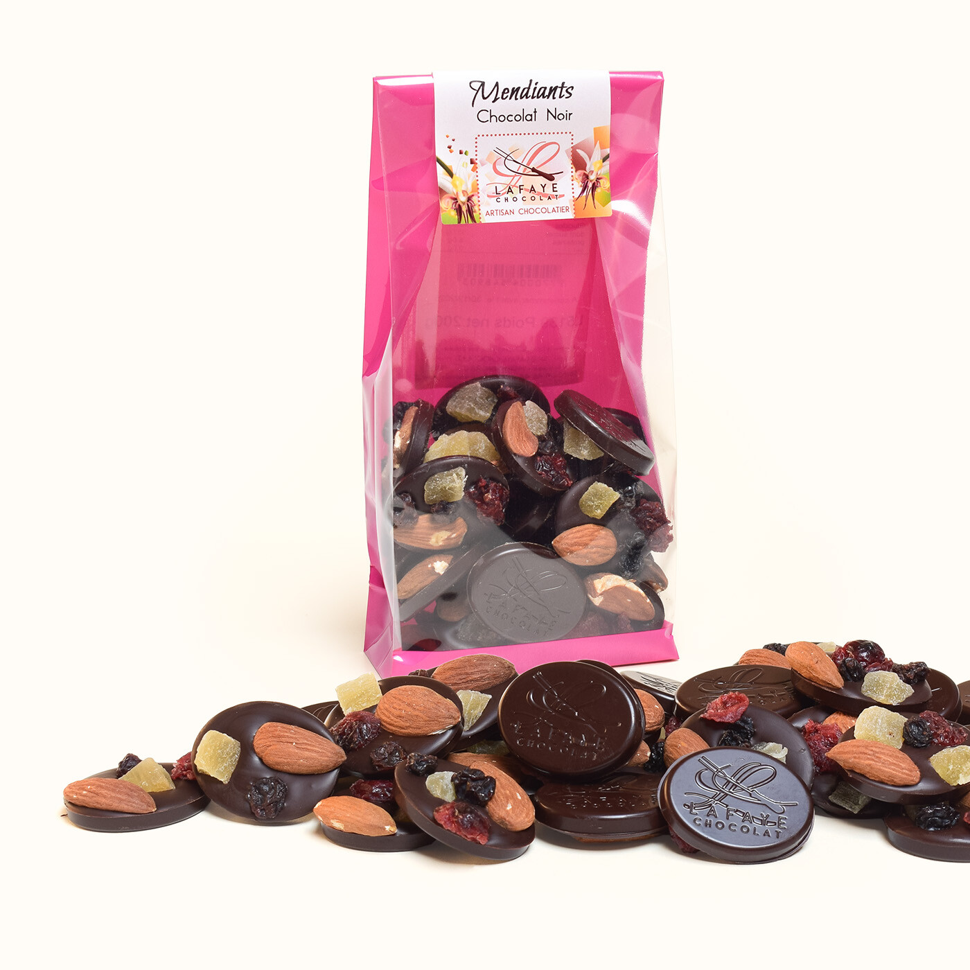 Mendiants chocolat noir