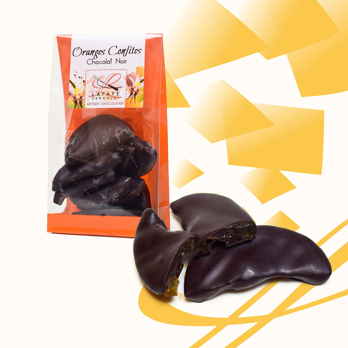 Oranges confites chocolat noir 100g
