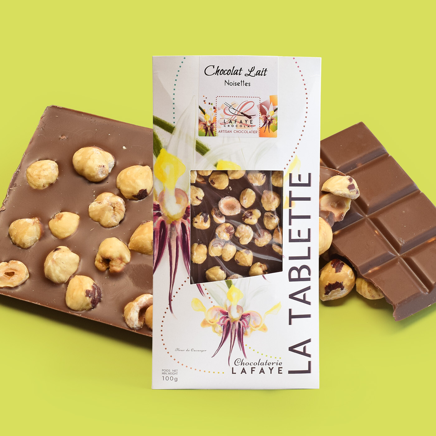 Tablette chocolat au lait et noisettes entières