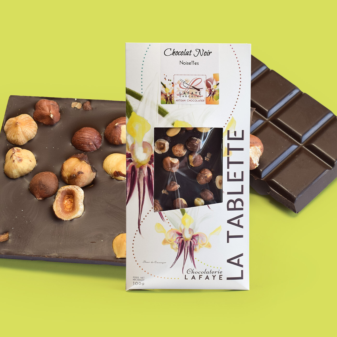 Tablette chocolat noir et noisettes entières