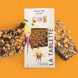 Tablette chocolat noir spéculoos